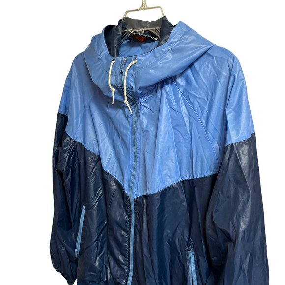 VTG 80s MATRIX All Nylon Full Zip Lightweight Colorblock Windbreaker Hoodie SZ M - Picture 3 of 9